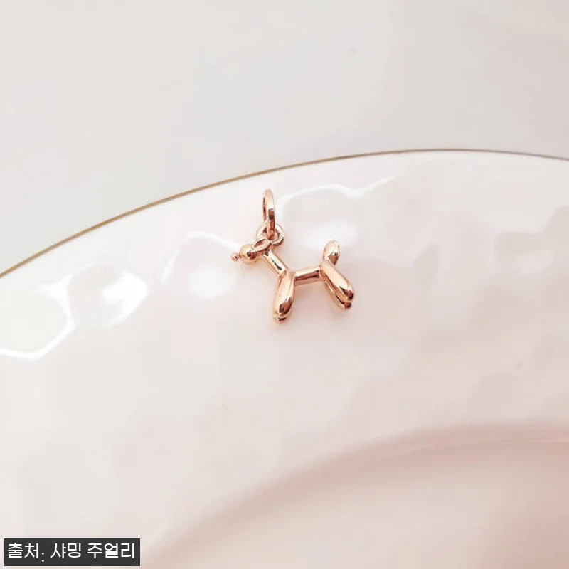 미니 푸들 풍선 강아지 목걸이 14K 관련 이미지 3