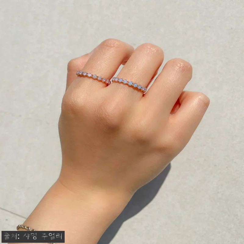 핑크 블루 오팔 육각 14K 레이어드 관련 이미지 3