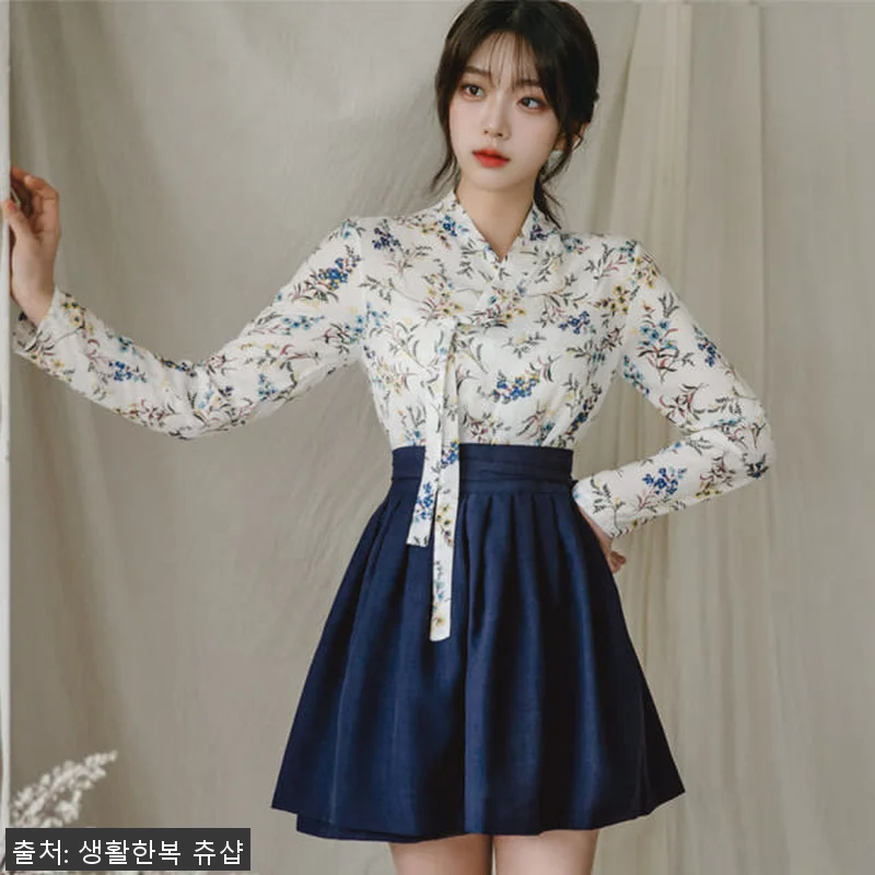 생활한복 세트 야생화+너울 개량 계량 관련 이미지 5