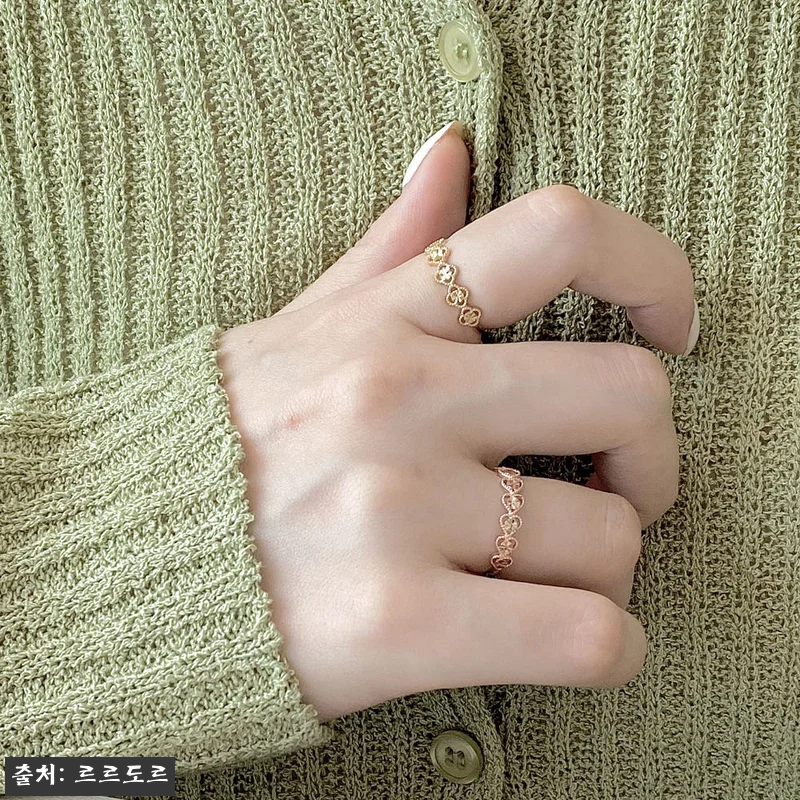 14k 18k 하트 클로버 컷팅 링 관련 이미지 5