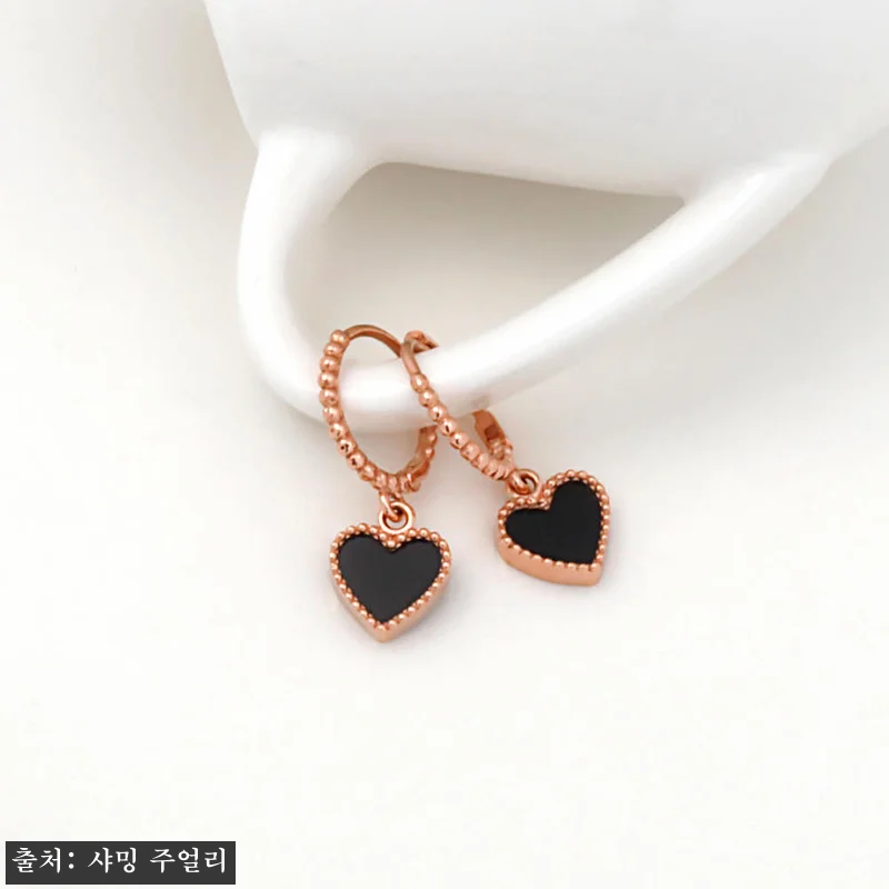 18K 마리 드롭 하트 블랙 오닉스 관련 이미지 5