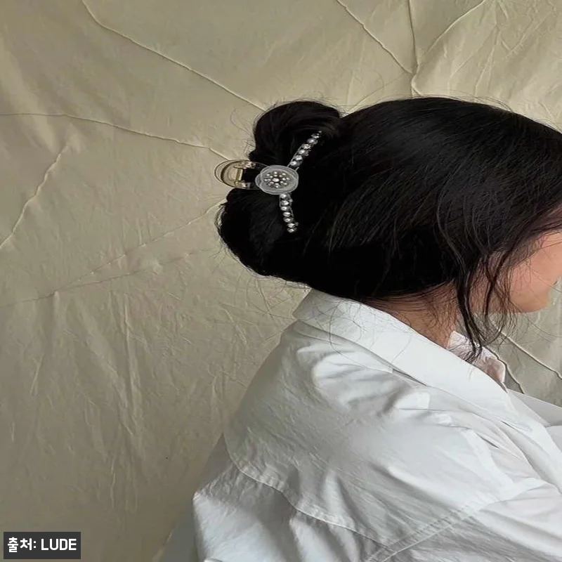 루드 클래식 크리스탈 리본 헤어 집게 관련 이미지 6