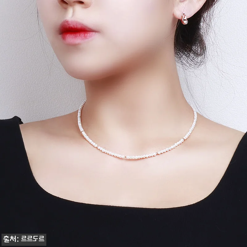 14k 담수 진주 비드 초커 목걸이 관련 이미지 6