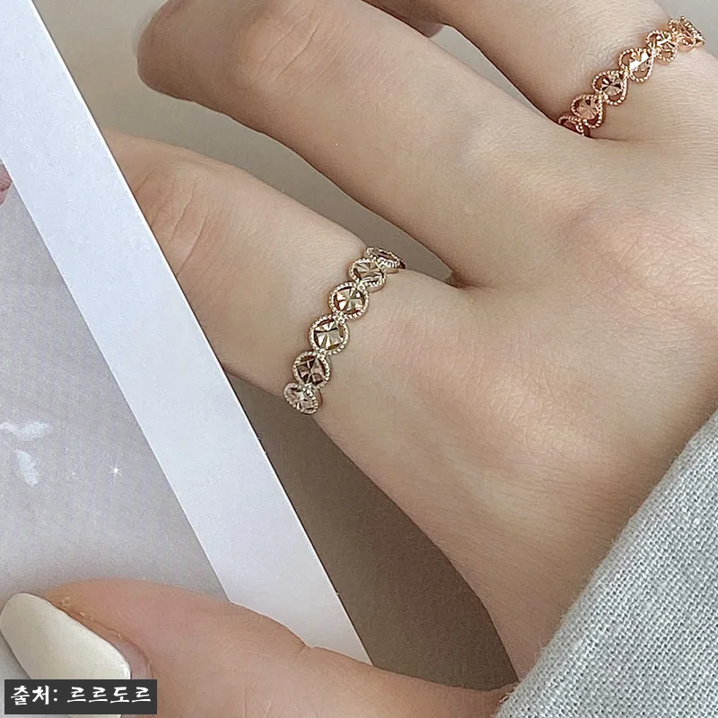 14k 18k 하트 클로버 컷팅 링 관련 이미지 7