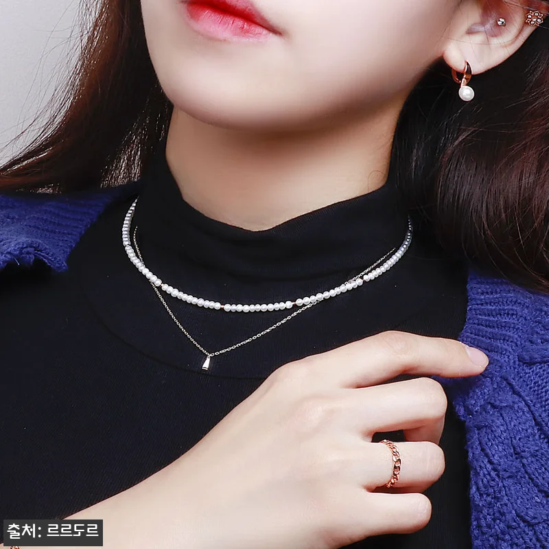 14k 담수 진주 비드 초커 목걸이 관련 이미지 7