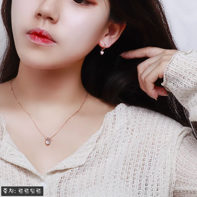14K 미니 링귀걸이 원터치 하트 오 관련 이미지 8
