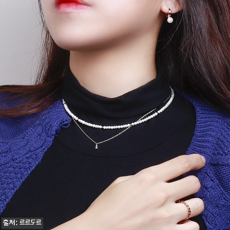 14k 담수 진주 비드 초커 목걸이 관련 이미지 8