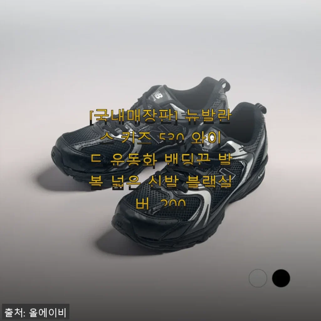 뉴발란스 키즈 530 와이드 운동화 블랙실버 200, 아이와 함께 신어본 솔직 후기