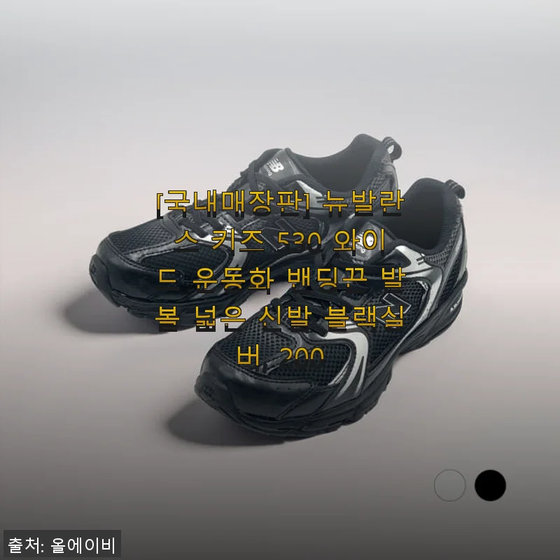 뉴발란스 키즈 530 와이드 운동화 블랙실버 200, 아이와 함께 신어본 솔직 후기