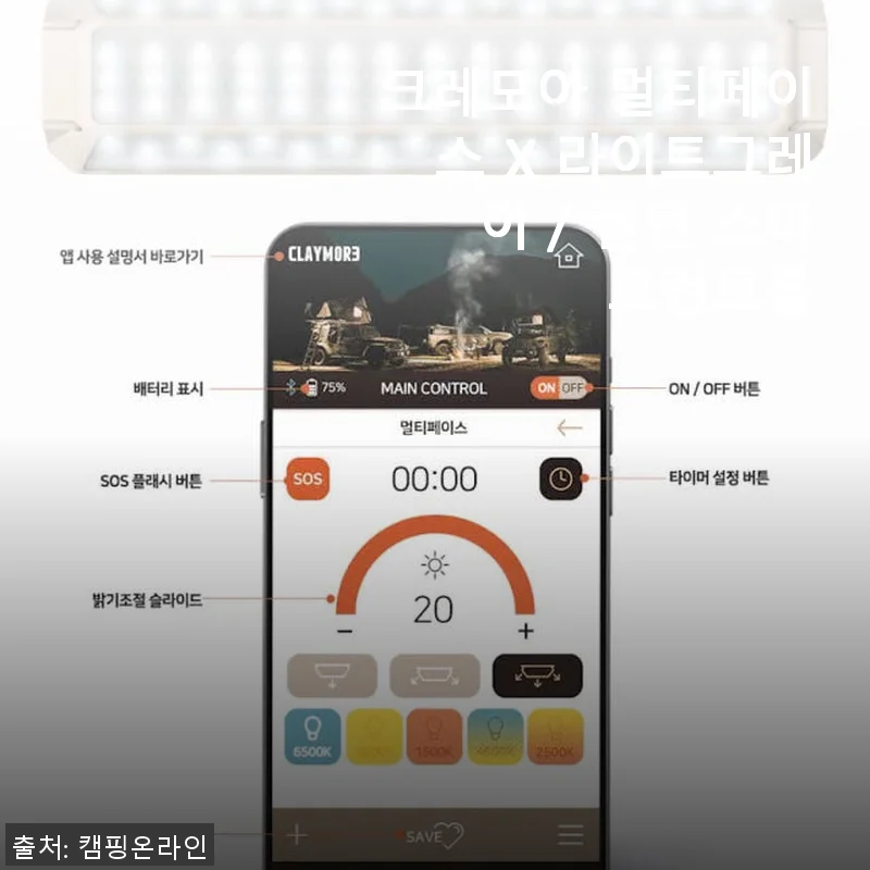 크레모아 멀티페이스 X 라이트그레이 랜턴 스마트컨트롤 사용후기