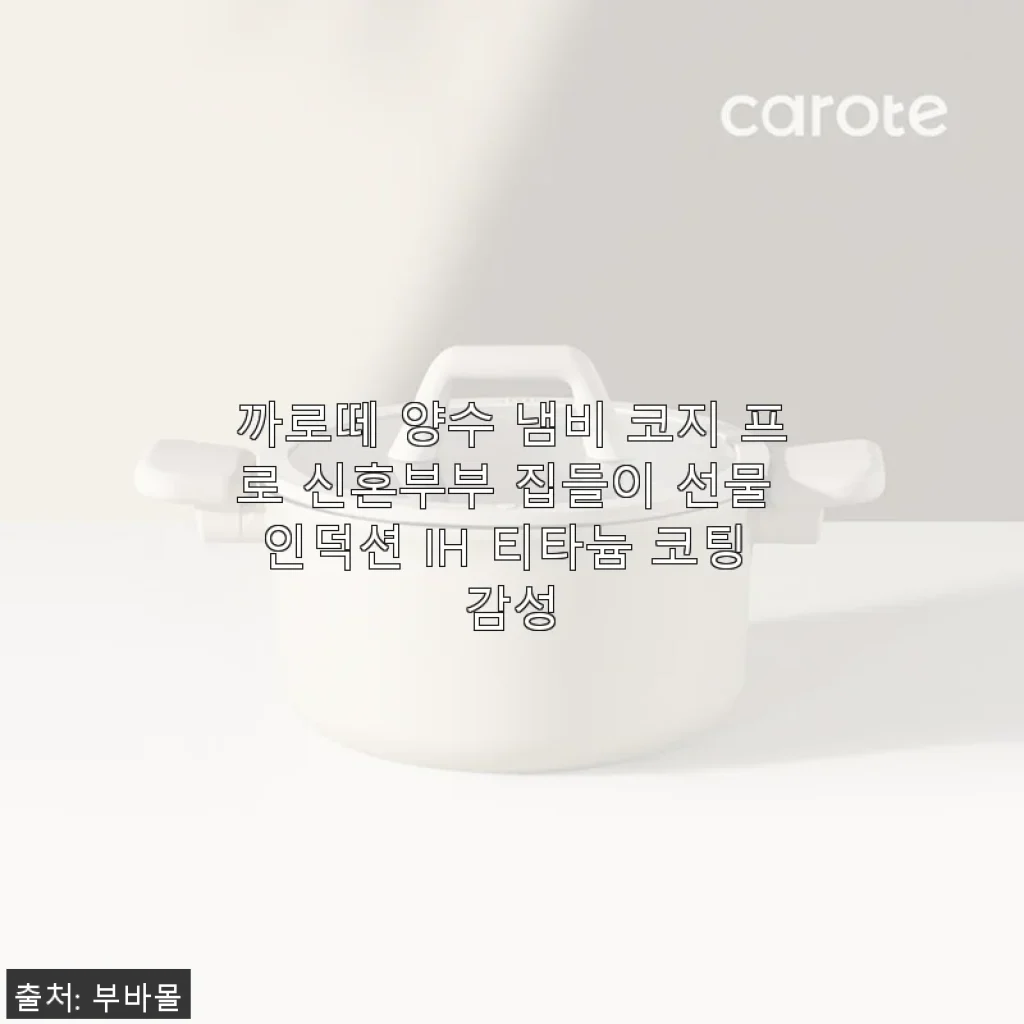 까로떼 양수 냄비 코지 프로, 신혼부부 집들이 선물로 좋은 인덕션용 티타늄 코팅 냄비 사용후기