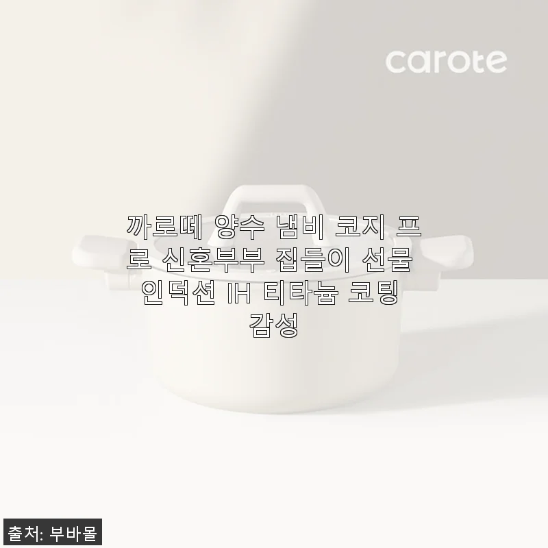 까로떼 양수 냄비 코지 프로, 신혼부부 집들이 선물로 좋은 인덕션용 티타늄 코팅 냄비 사용후기
