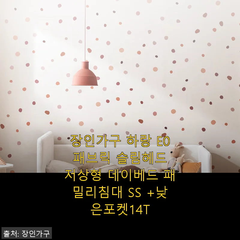 장인가구 하랑 E0 패브릭 슬림헤드 저상형 데이베드 SS 사용 후기