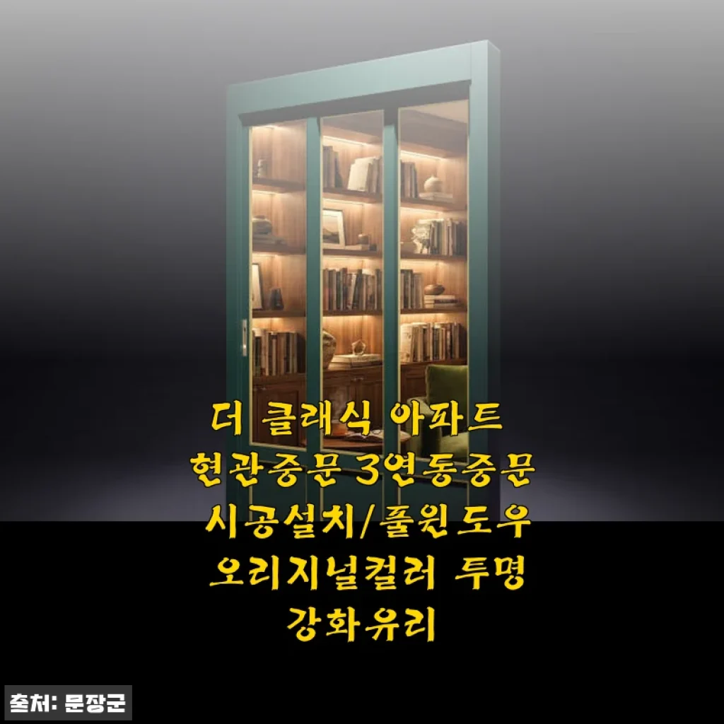 더 클래식 아파트 현관중문 3연동중문 설치 후기와 사용 경험