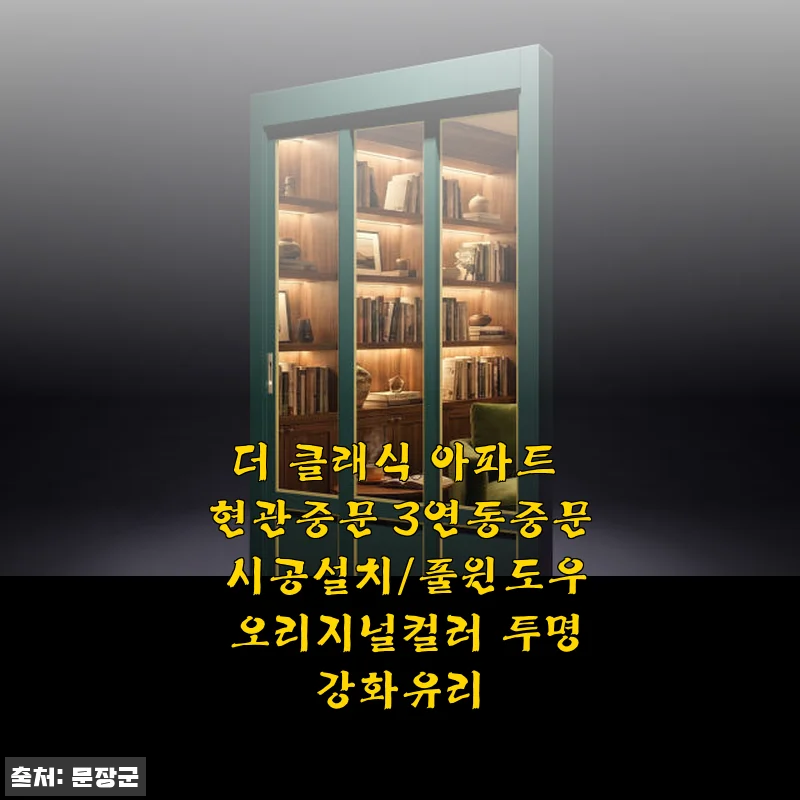 더 클래식 아파트 현관중문 3연동중문 설치 후기와 사용 경험