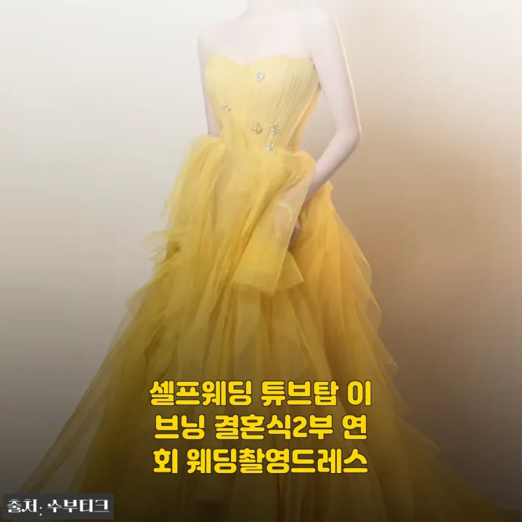 셀프웨딩 튜브탑 이브닝 드레스 사용후기 - 특별한 날을 위한 완벽한 선택