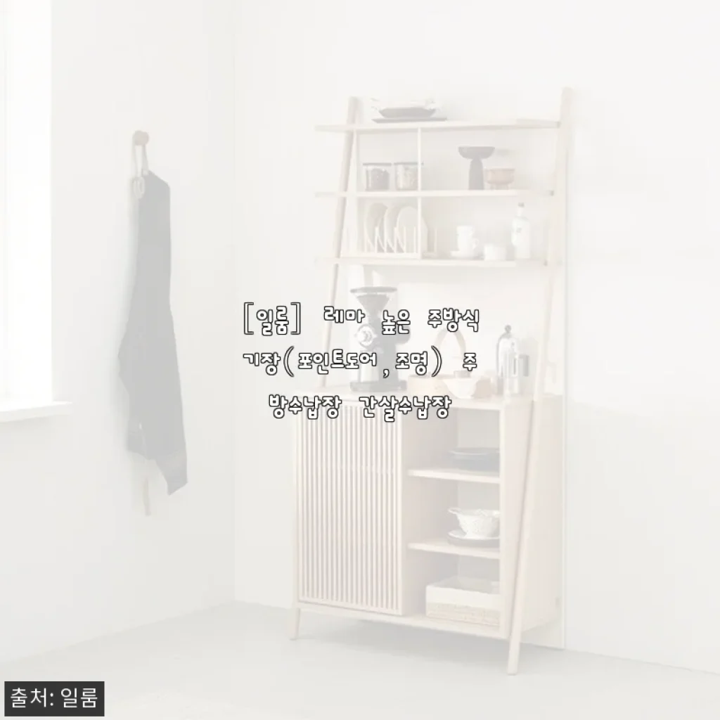 일룸 레마 높은 주방식기장(포인트도어, 조명) 사용 후기 - 집안 분위기 한층 업그레이드!