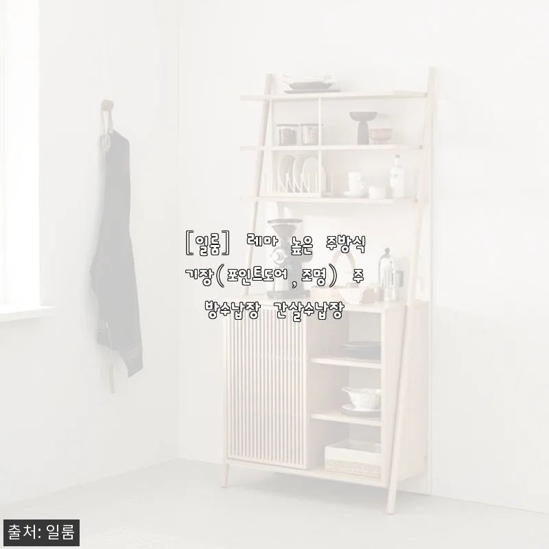 일룸 레마 높은 주방식기장(포인트도어, 조명) 사용 후기 - 집안 분위기 한층 업그레이드!