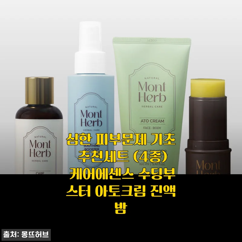 몽뜨허브 심한 피부문제 기초 추천세트 사용후기 - 직접 써보니 피부 진정에 큰 도움!