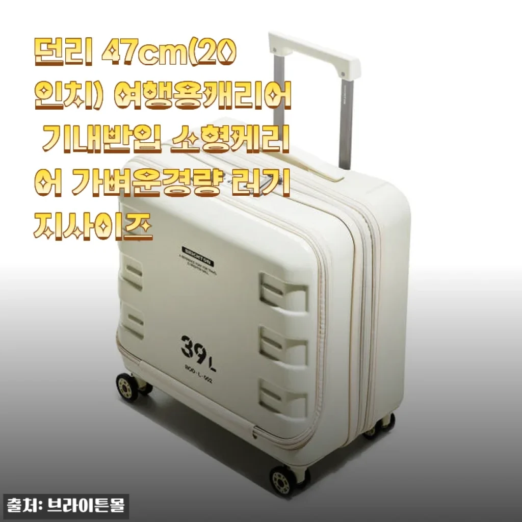 던리 47cm 여행용 캐리어 사용후기 - 가벼운 무게와 부드러운 바퀴가 매력적인 소형 기내반입 캐리어