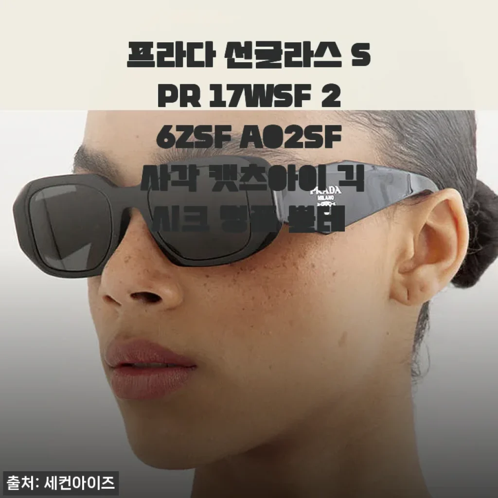 프라다 선글라스 SPR 17WSF 26ZSF A02SF 사용후기: 사각 캣츠아이 명품 뿔테의 매력