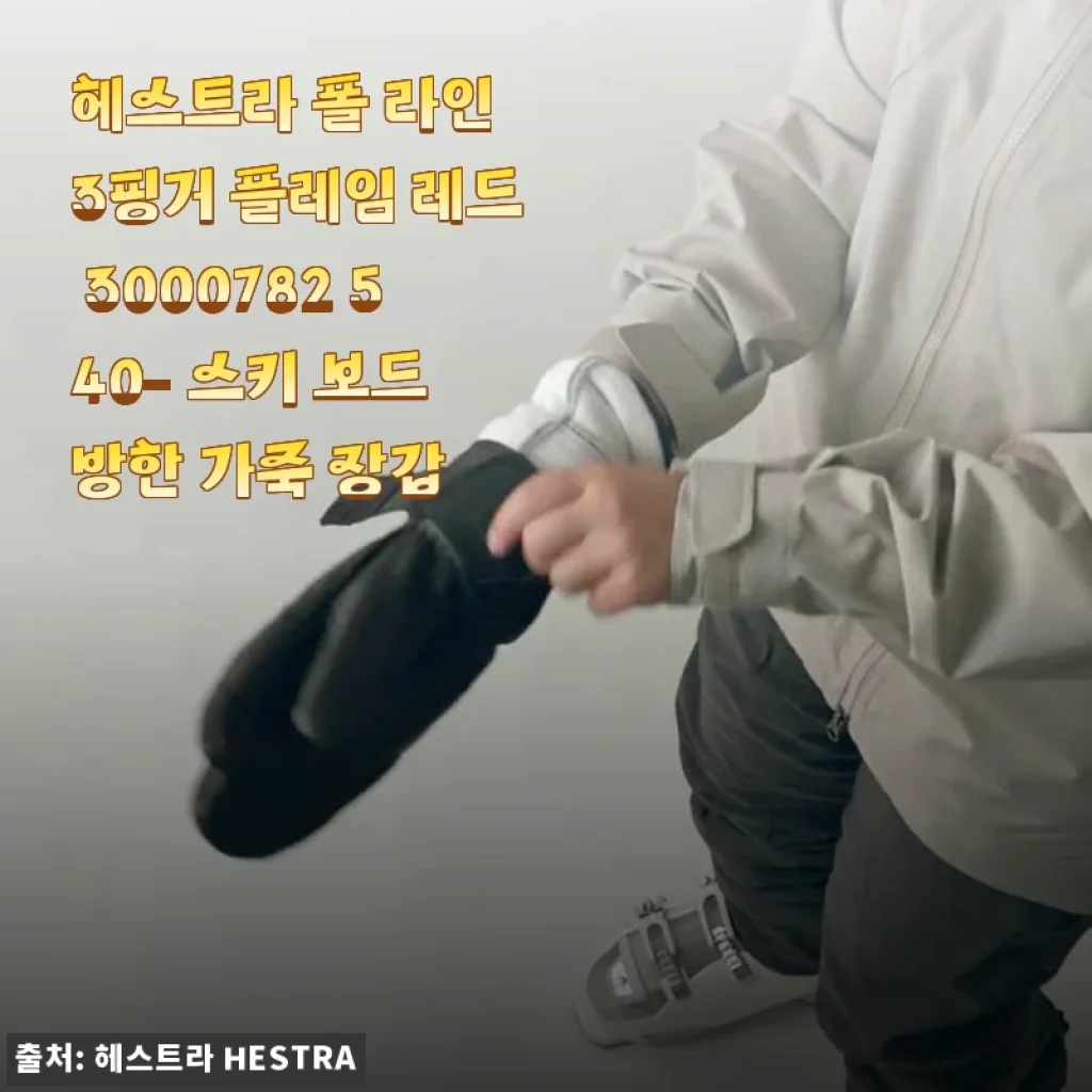 헤스트라 폴 라인 3핑거 플레임 레드 3000782 540 사용후기: 스키 시즌 필수 방한 장갑