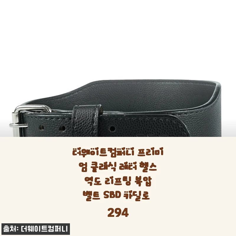 더웨이트컴퍼니 프리미엄 클래식 레더 헬스 역도 리프팅 복압 벨트 SBD 카딜로 294 사용후기