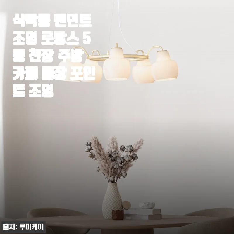 식탁등 펜던트 조명 로랑스 5등 사용 후기 및 상세 소개