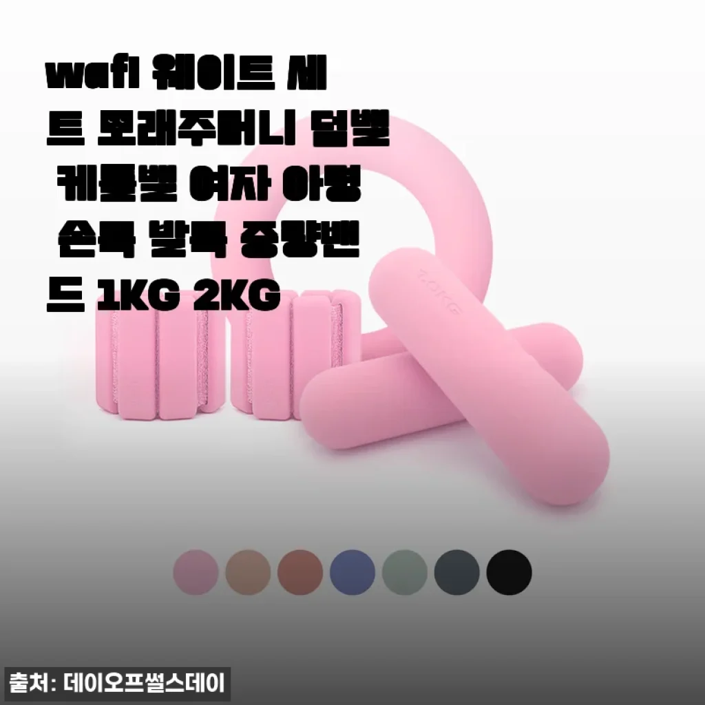 wafl 웨이트 세트 모래주머니 덤벨 케틀벨 여자 아령 손목 발목 중량밴드 1KG 2KG 사용 후기
