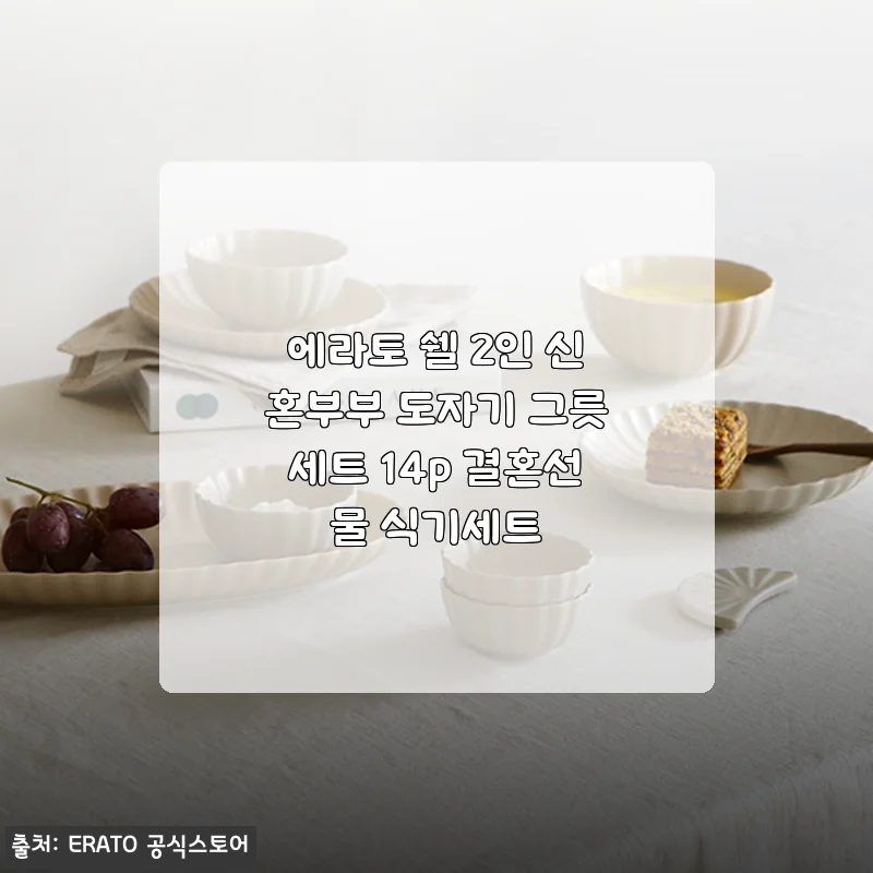 에라토 쉘 2인 신혼부부 도자기 그릇세트 14p 사용후기 및 추천