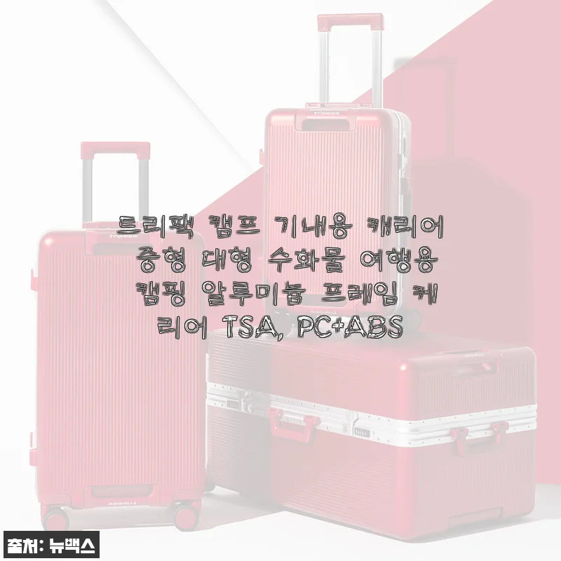 트리팩 캠프 기내용 캐리어 중형 대형 사용후기 - 가볍고 튼튼한 여행 동반자