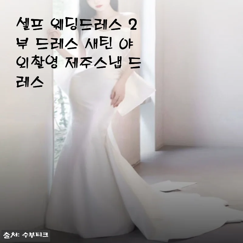 셀프 웨딩드레스 2부 새틴 야외촬영용 드레스 사용 후기
