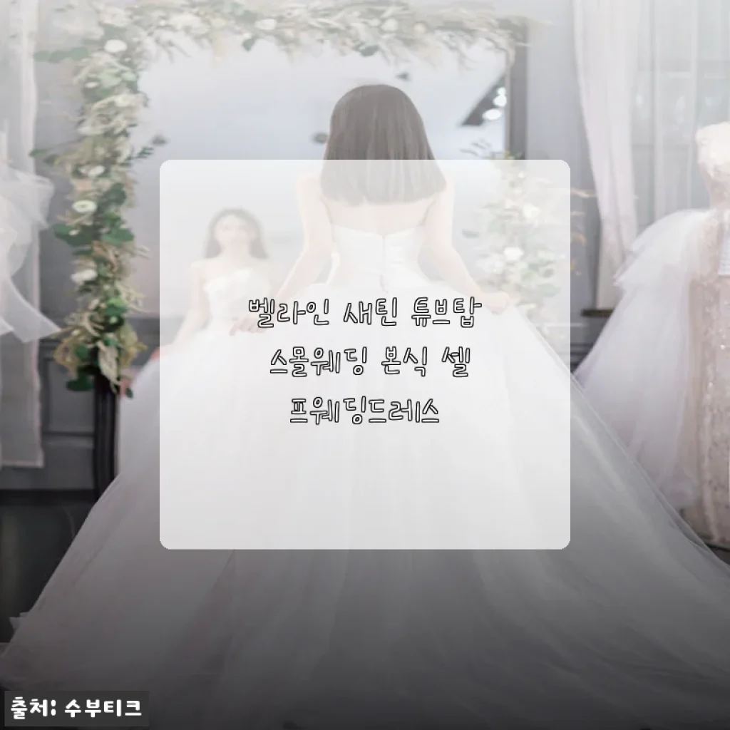 벨라인 새틴 튜브탑 스몰웨딩 본식 셀프웨딩드레스 사용후기