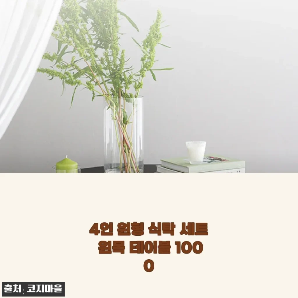 4인 원형 식탁 세트 원목 테이블 1000 사용후기 및 제품 소개
