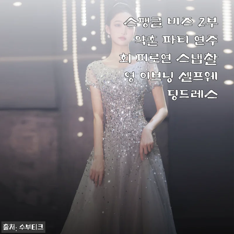 스팽글 비즈 2부 약혼 파티 이브닝 셀프웨딩드레스 사용후기