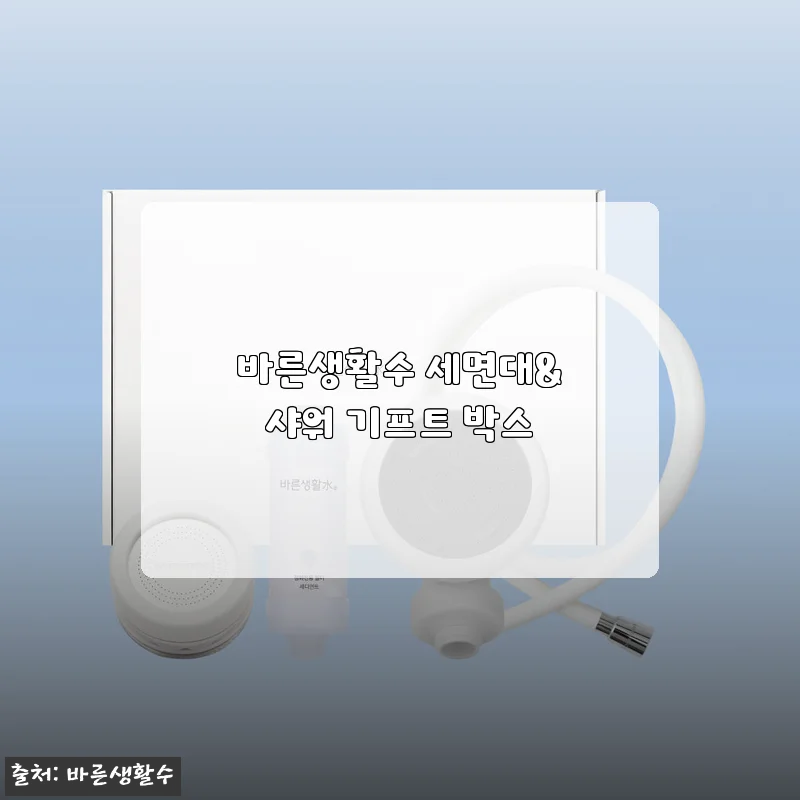 바른생활수 세면대&샤워 기프트 박스 사용후기: 깔끔한 물줄기와 편리한 필터 교체 경험