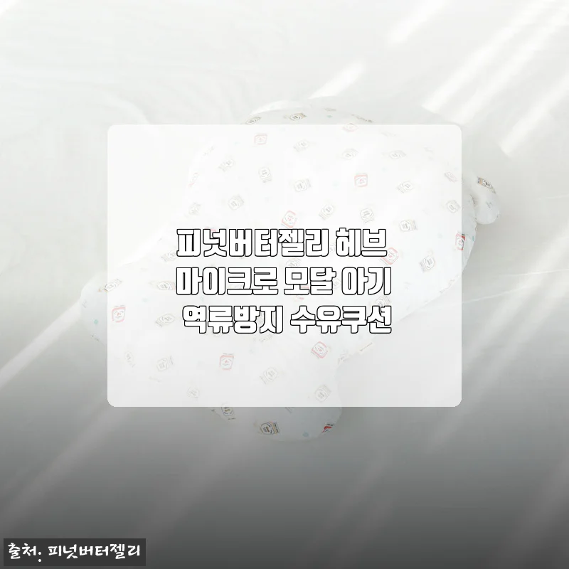 피넛버터젤리 헤브 마이크로 모달 아기 역류방지 수유쿠션 사용후기