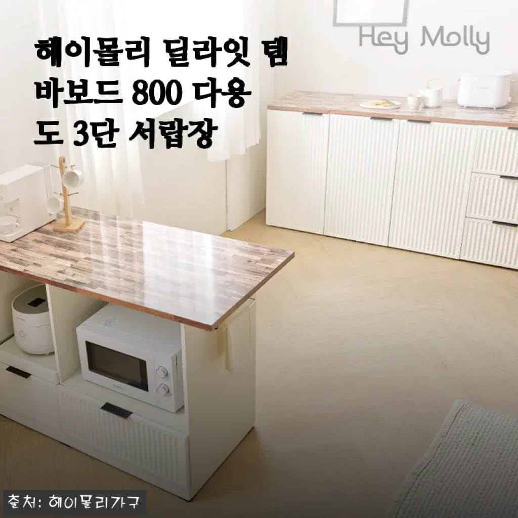 헤이몰리 딜라잇 템바보드 800 다용도 3단 서랍장 사용후기