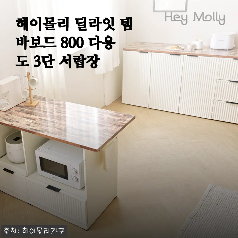 헤이몰리 딜라잇 템바보드 800 다용도 3단 서랍장 사용후기