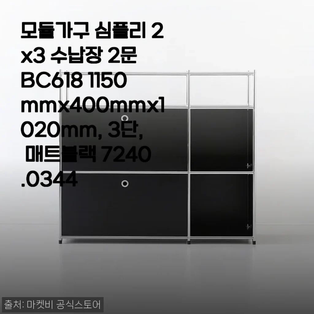 모듈가구 심플리 2x3 수납장 2문 BC618 매트블랙 사용후기