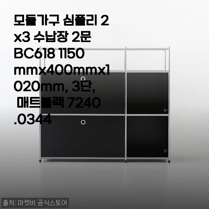 모듈가구 심플리 2x3 수납장 2문 BC618 매트블랙 사용후기