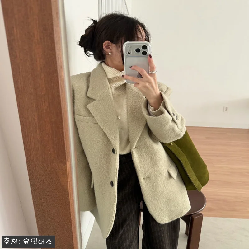 테멀 여성 울 오버핏 부클 자켓, 직접 입어보니 겨울 데일리 아우터로 딱이네요 4 테멀 여성 울 오버핏 부클 자켓, 직 관련 이미지 1