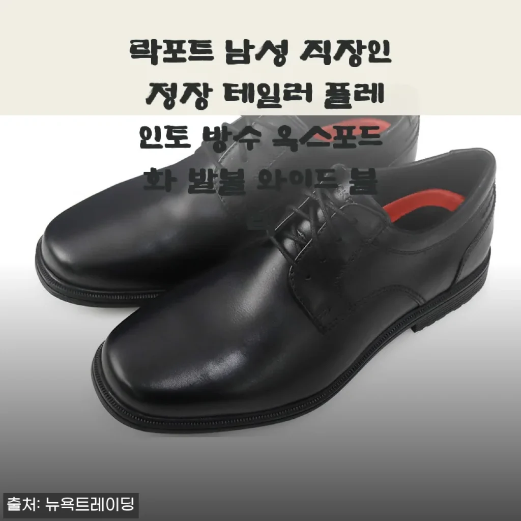 남편 직장인 구두 고민 끝, 락포트 테일러 플레인토 와이드 블랙 한 달 신겨본 솔직 후기