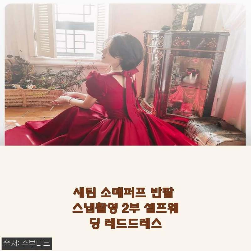5월 결혼 준비 필수템, 새틴 퍼프 레드드레스 셀프웨딩 스냅촬영 찐 후기