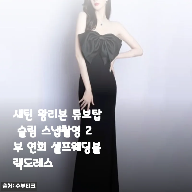 우아함 한 방에 심쿵! 새틴 왕리본 튜브탑 셀프웨딩 블랙 드레스 구매 후기