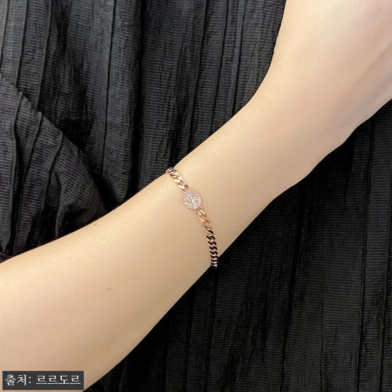 14K 18K 볼드 체인 팔찌 할로우 관련 이미지 4