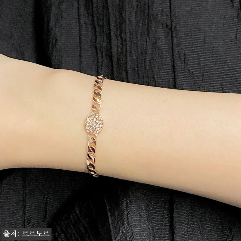 14K 18K 볼드 체인 팔찌 할로우 관련 이미지 6