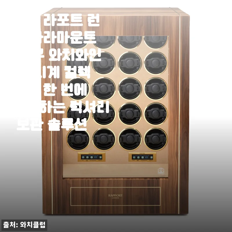 영국 라포트 런던 파라마운트 20구 와치와인더, 시계 컬렉션을 한 번에 완성하는 럭셔리 보관 솔루션
