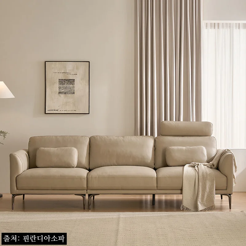 핀란디아 아르덴 전체 천연가죽 쇼파 크림베이지 4인용, 거실 분위기 바꾼 이슈템 후기