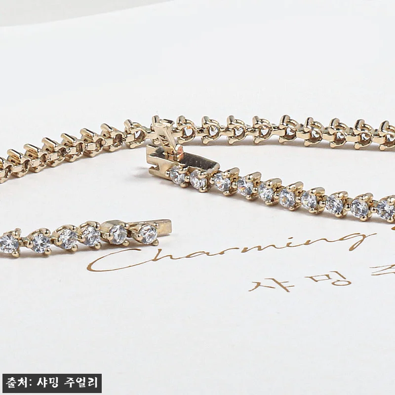 다이아 테니스 팔찌 2미리 랩 3프롱 관련 이미지 1